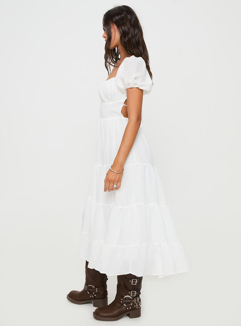 Danny Midi Dress White