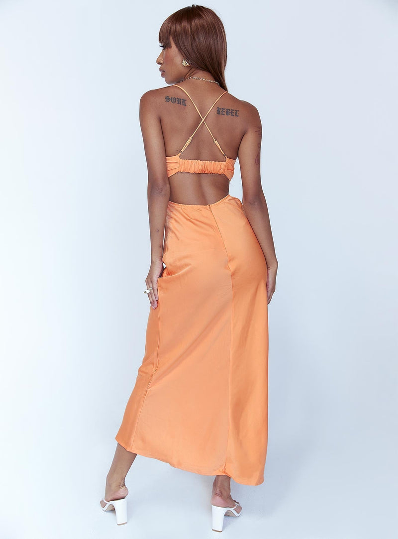 Giselle Midi Dress Orange