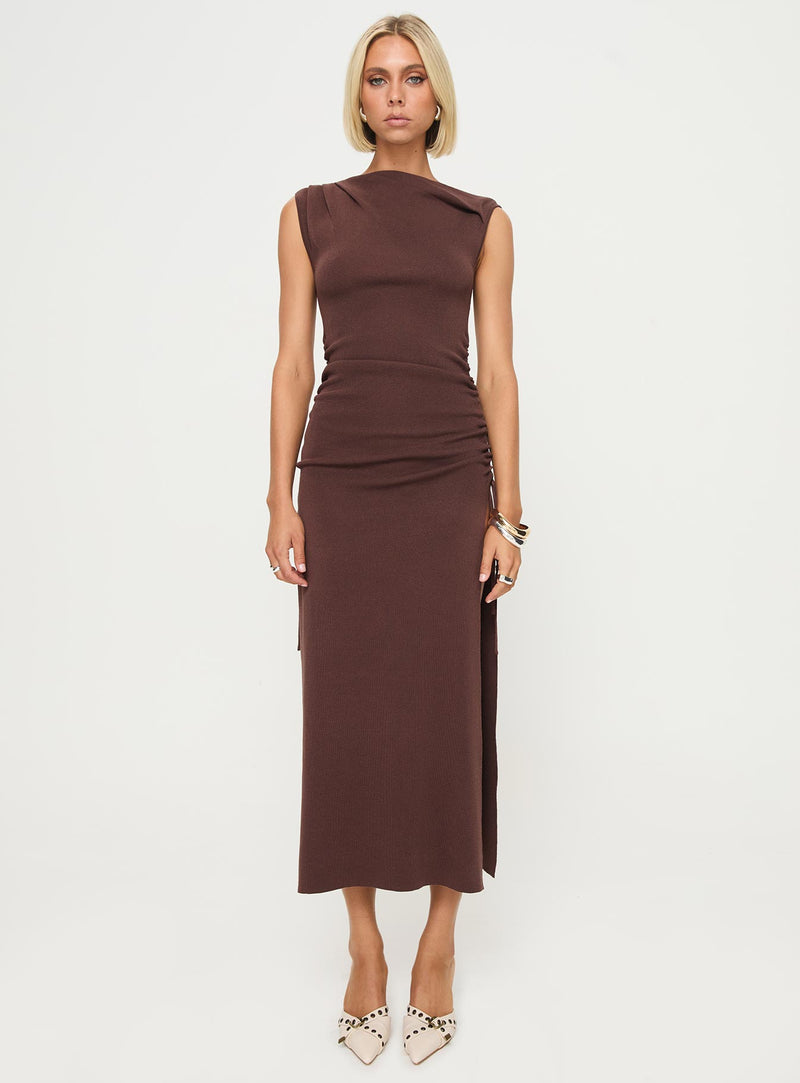 Original Sin Dress Midi Dress Chocolate